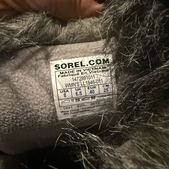 Sorel Charcoal Faux Fur Winter Boots - Picture 4 of 4